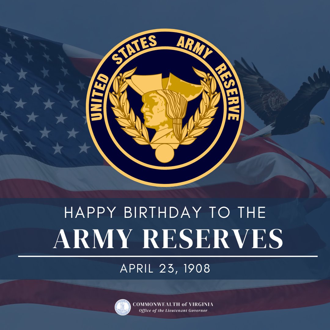 Happy 116th Birthday to the @USArmyReserve! Thank you for your service and contributions both in our communities and in our Armed Forces!