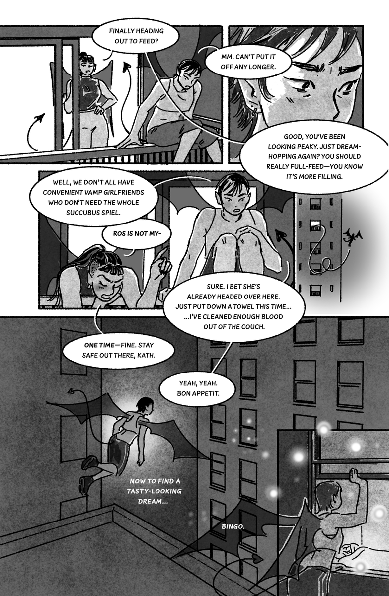 GLIMMR_Mag's tweet photo. Preview for Midnight Smack by @achenbell 
A succubus enters a woman’s dream to feed but has to fight her nightmare instead. https://t.co/6jFMbdTBha