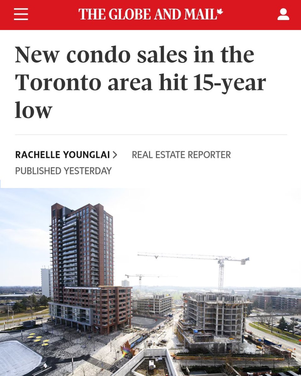 After 9 years of Trudeau, Canadians can't afford to own a home. Builders can't afford to build with sky-high rates & construction costs. This is Trudeau's housing hell. theglobeandmail.com/business/artic…
