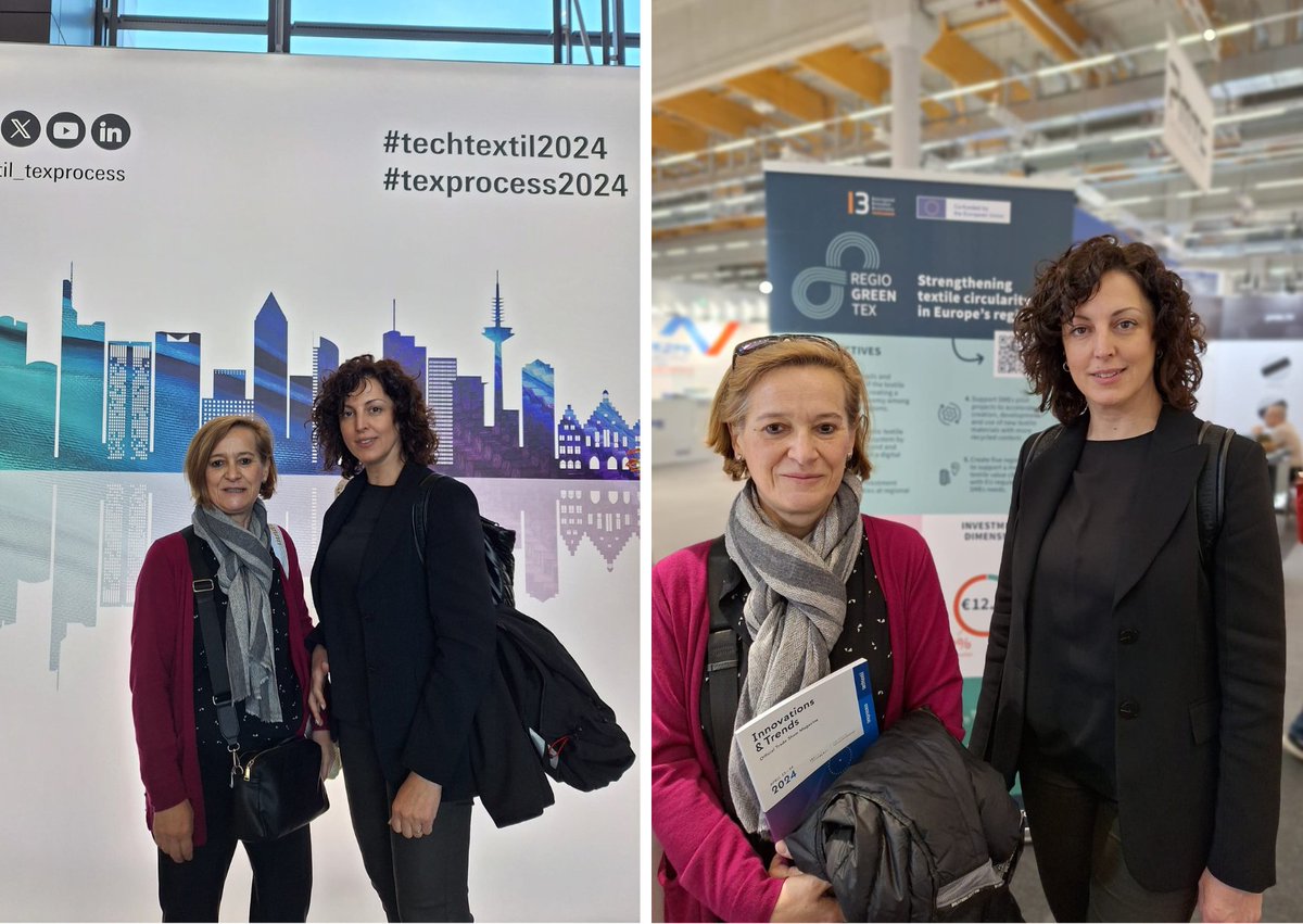 atevaltextil's tweet image. Estamos en #,Techtextil y #Texprocess para conocer las novedades presentadas y desarrollar actividades de networking con empresas y otros clústeres, además de hacer difusión del proyecto #RegioGreenText por un modelo empresarial sistemático de economía circular en toda la UE.