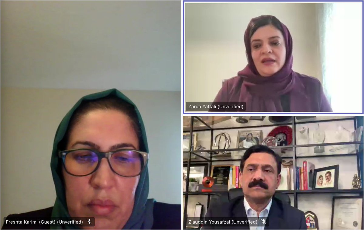 @akila_rad @SLPJustice @AtlanticCouncil @ZiauddinY @MalalaFund @AtefaTayeb @ZarqaYaftali @WCRAN_ORG 🗣️ @ZarqaYaftali: “To codify the #CrimesAgainstHumanity treaty, we need joint & coordinated work among UN bodies, int'l & national orgs, especially women-led orgs. It's the responsibility of the int'l comm to support women-led orgs & work directly with women inside #Afghanistan.”