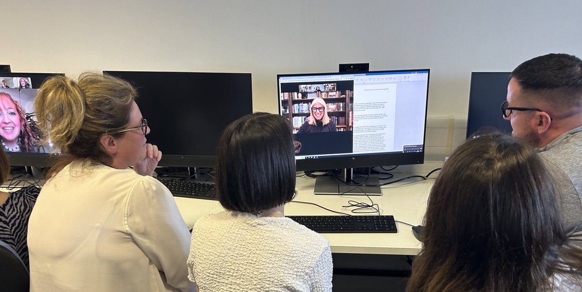 UofGHeadship's tweet photo. A fabulous opportunity for our @UofGEducation #I2H9 to meet leaders from @ShenandoahU to discuss global challenges and opportunities in educational leadership and how we lead strategically. We can wait to meet our 🇺🇸 visitors in May! @GCCLeadLearn @CDShiffman @MrsWrightHT https://t.co/KxeGrOh04c