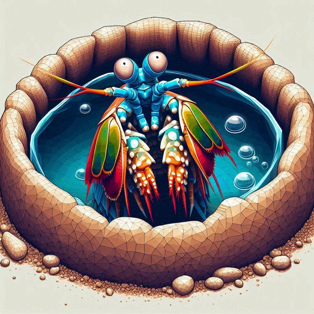 Mantis Shrimp: Ditch the GPS! These underwater ninjas see a world beyond ours &amp; navigate with 3D-like polarized light vision + independently swivelling eyes.* #Superpower #MantisShrimp #OceanExplorers 
*Written by copilot during AI workshop #ASABSpring2024 <a href="/asab_conference/">Defunct ASAB Conference</a>