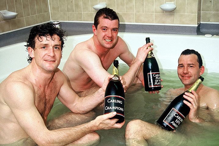 @Louisstorey93, @edwardfrancis38 & @ReganBooty  in the Wembley baths after winning the 2024 FA Trophy Final 

#HeedArmy