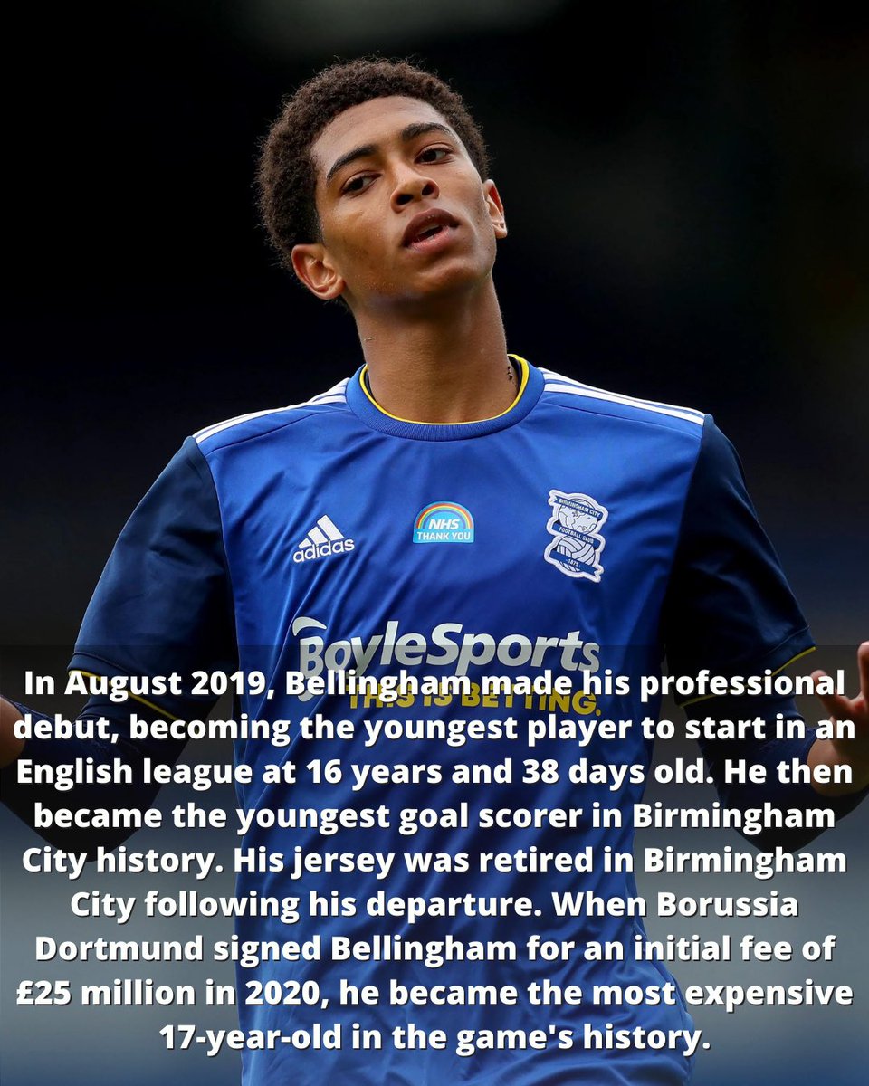 gsportsgh's tweet image. Today’s #funfacttuesday focuses on Jude Bellingham 🏴󠁧󠁢󠁥󠁮󠁧󠁿 
 🧵