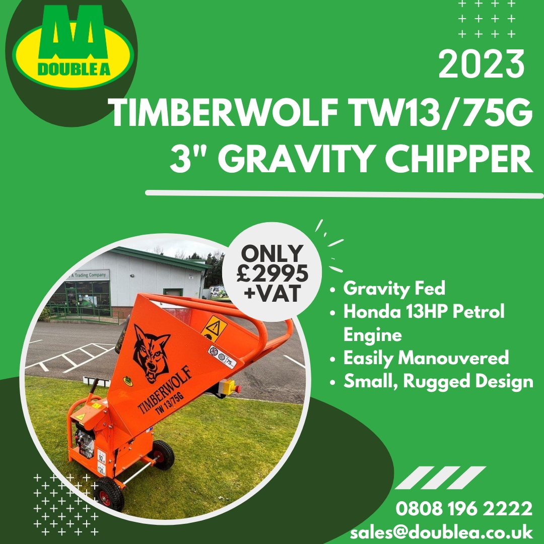 🐺USED Timberwolf 🐺 Head over to our Used Equipment webpage to check out this Timberwolf TW13/75G 3' Gravity Chipper and many more! - Gravity Fed - Honda 13HP Petrol Engine - Easily Manouvered - Small, Rugged Design - 2023 Model ONLY £2995 + VAT View this machine and our…