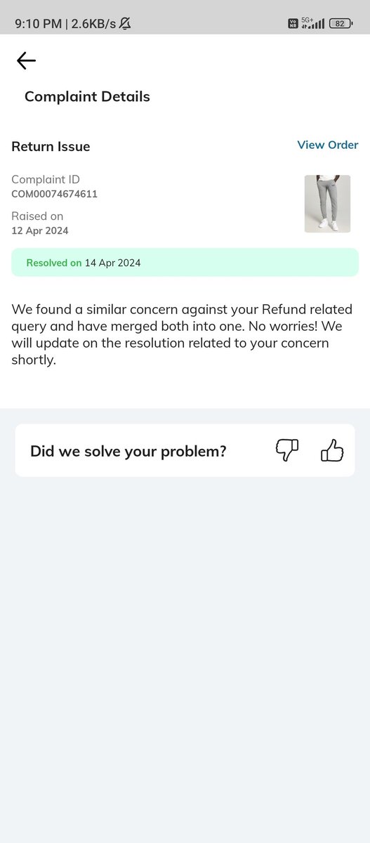 DalleVlogs's tweet photo. @AJIOLife i order puma track pant from a jio I got different to I got different Puma track pant for that I make my first written request on 3rd April now it's 23rd April I did not receive my resolution when I talk to the delivery agent that denied to pick up the product https://t.co/Dw1gBimT1t