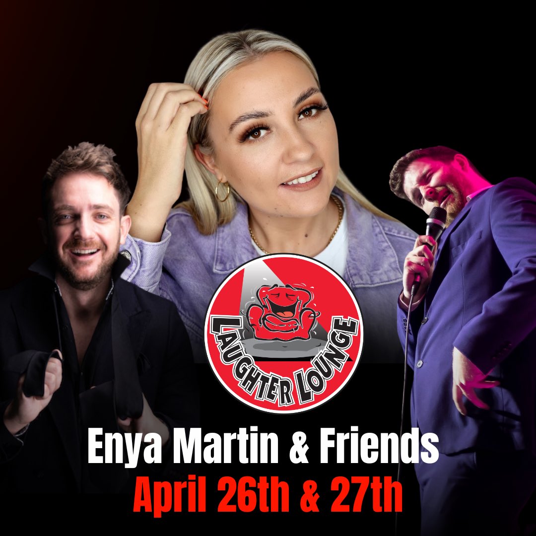 THIS WEEKEND - ENYA MARTIN & FRIENDS ⭐️ Holy moly, the queen is back…. @Gizalaughnew 🔥 You’ll know Enya from her hilarious skits and tik toks but trust us, her stand up is next level! We absolutely love having her with us and you will too! Tix on LaughterLounge.com