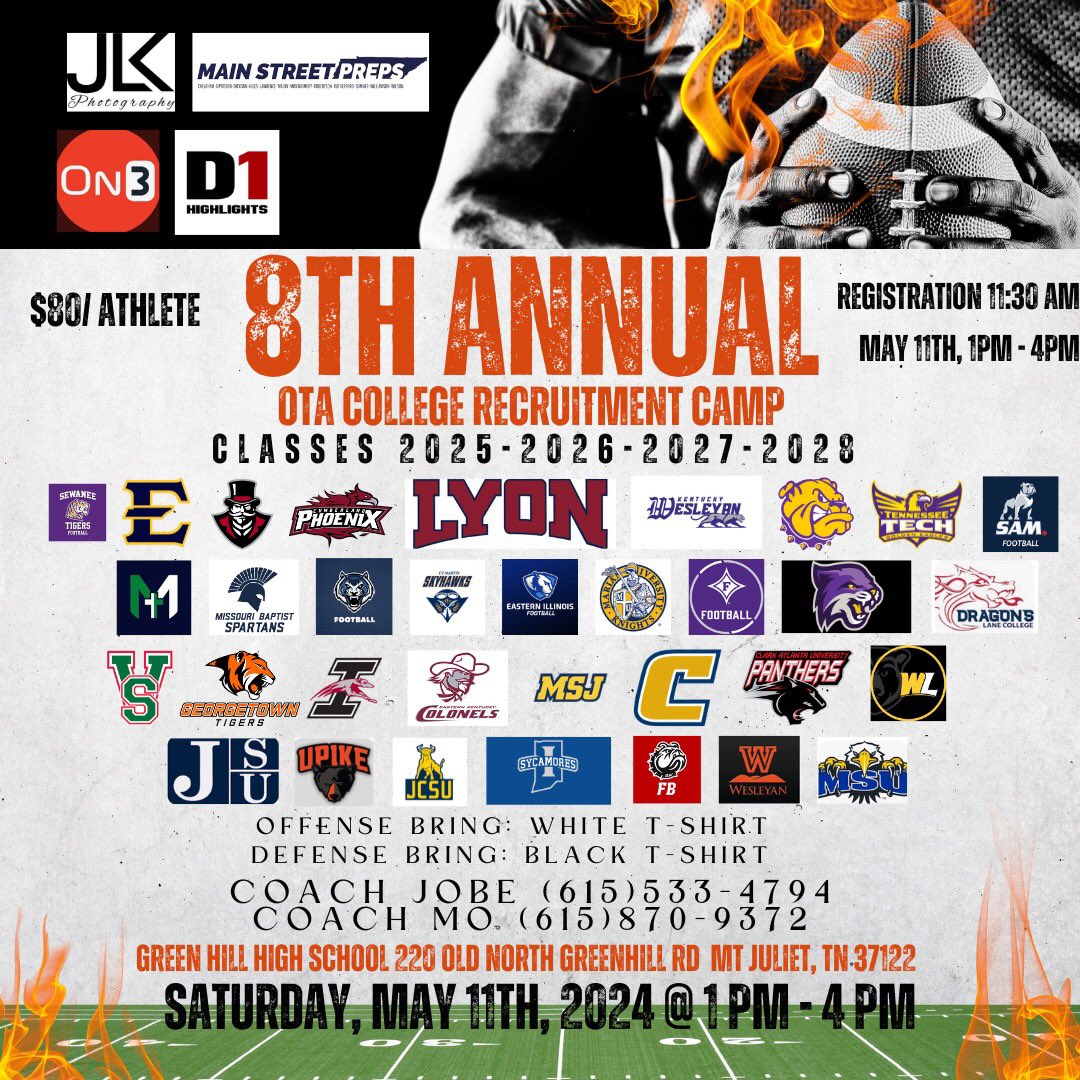 OnTopAthletics Inc📚🏈⚾️ (@ontopathletics) on Twitter photo 33 Colleges and still adding! It’s not a game! We Coming #TeamOTA <a href="/asdillon/">Adam Dillon</a> <a href="/d1highlights/">d1highlights</a> <a href="/RN_JK808/">D1_JK808</a> <a href="/bestXthatXists/">Xavier Smith</a> <a href="/MainStreetPreps/">Main Street Preps</a> <a href="/GreenHill_Hawks/">Green Hill Football</a> <a href="/Jcrouch17/">Coach Crouch</a> <a href="/thompsmd23/">Coach Thompson</a> <a href="/MISTA_10/">Souff_Range 🏈⚾️🥋📊</a> <a href="/strengthcoach34/">Beasley Elite Sports</a> <a href="/coachcraw4d/">David Crawford</a> <a href="/gridironjourney/">GridironJourney</a> <a href="/CoachSpringtym/">Heath E. Springer</a> <a href="/MustBeJT13/">JT</a> <a href="/CoachMikeWelch/">Michael A Welch</a> 33 Colleges and still adding! It’s not a game! We Coming #TeamOTA <a href="/asdillon/">Adam Dillon</a> <a href="/d1highlights/">d1highlights</a> <a href="/RN_JK808/">D1_JK808</a> <a href="/bestXthatXists/">Xavier Smith</a> <a href="/MainStreetPreps/">Main Street Preps</a> <a href="/GreenHill_Hawks/">Green Hill Football</a> <a href="/Jcrouch17/">Coach Crouch</a> <a href="/thompsmd23/">Coach Thompson</a> <a href="/MISTA_10/">Souff_Range 🏈⚾️🥋📊</a> <a href="/strengthcoach34/">Beasley Elite Sports</a> <a href="/coachcraw4d/">David Crawford</a> <a href="/gridironjourney/">GridironJourney</a> <a href="/CoachSpringtym/">Heath E. Springer</a> <a href="/MustBeJT13/">JT</a> <a href="/CoachMikeWelch/">Michael A Welch</a>