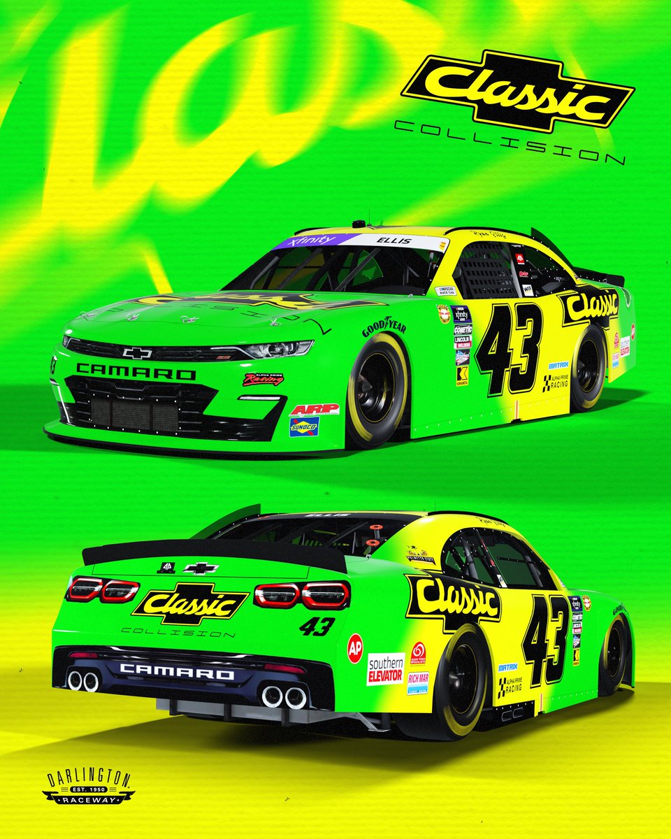 Thunder Strikes ⚡️ @ryanellisracing and @classicollision will throwback to Cole Trickle at @TooToughToTame! #NASCARThrowback | @XfinityRacing