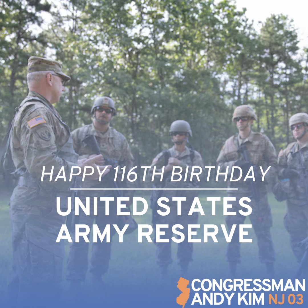 Happy Birthday @USArmyReserve! Army Reserve servicemembers and personnel have bravely served our country for 116 years. To the men and women in uniform at @jointbasemdl and across the world, thank you for your service.