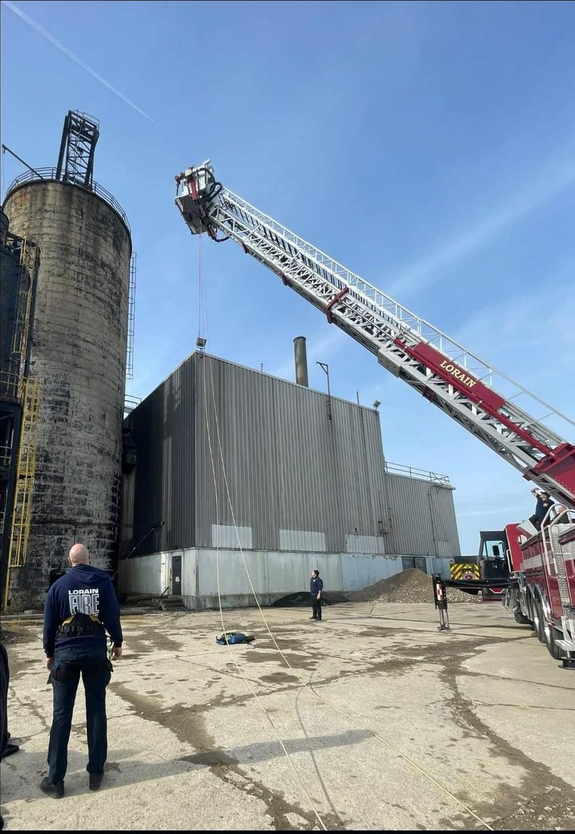 Here are some photos of our Tower Truck being used in recent technical rope rescue training and master stream operations.