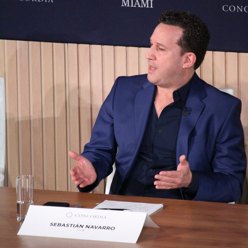 ConcordiaSummit's tweet photo. Speaking on nature-positive initiatives, @reconciliaction Secretary-General of CC35, Principal Programming Partner of our Concordia Americas Summit added “We need more legislation and more voluntary commitments.” #ConcordiaSummit #Concordia24 #ClimateWeekMiami https://t.co/B300V7uWMy