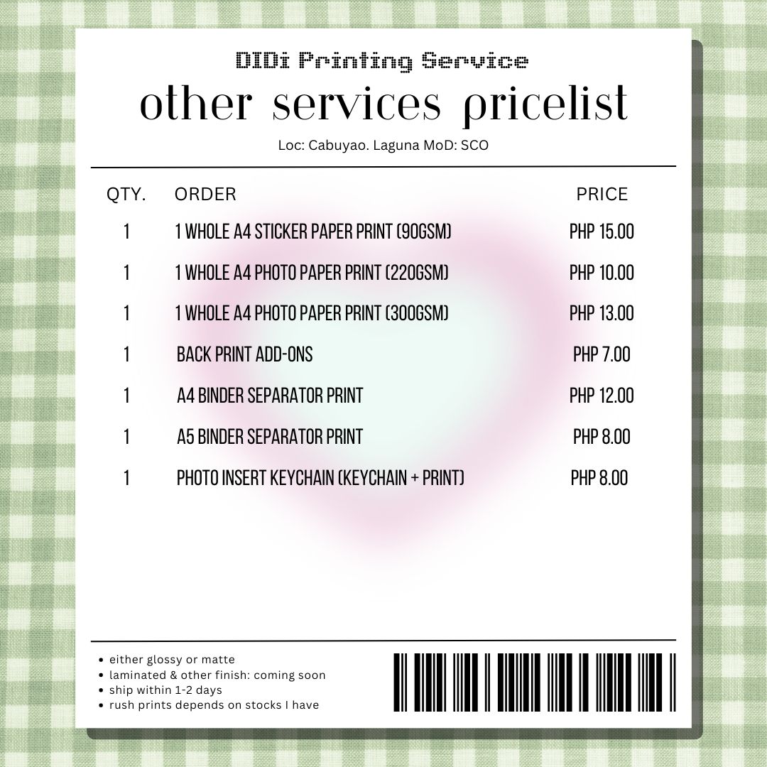 didi_prints's tweet photo. @benchtm I do print outs for freebies and more! also available for notepads, thank you cards, film strips, post cards! just dm me! thank you!   

# lf printing service wts enhypen itzy skz new jeans zb1 bonedo svt print riize illit twice ikon blackpink bts kpop https://t.co/ruYWkd7e9B