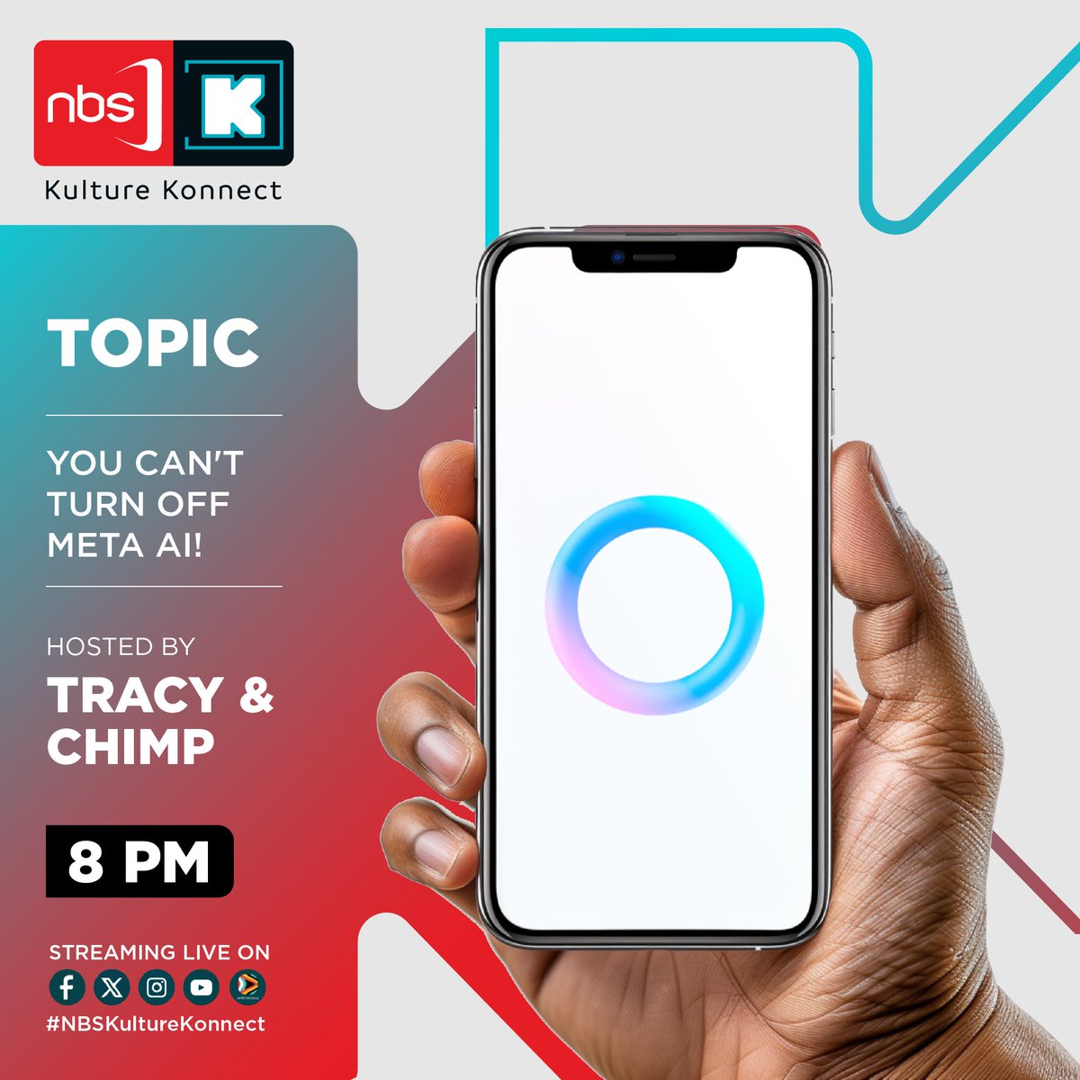 Did you know that you cannot turn off Meta AI on your phone? At 8 PM, join us for the details on #NBSKultureKonnect. #NextKulture