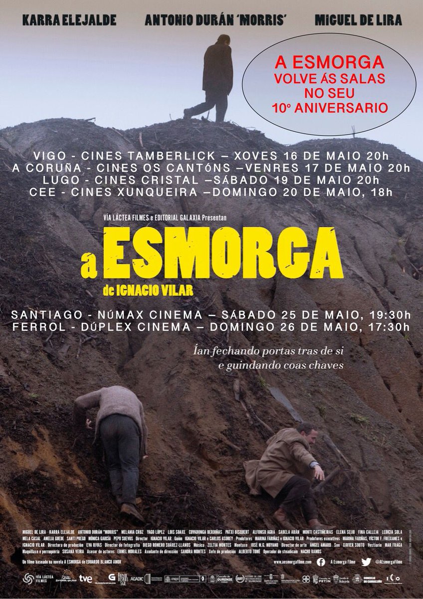 Pra celebrar o 10° aniversario de A esmorga 1. A esmorga volve ás salas de cinema 2. Agasallo da Unidade Didáctica Na plataforma interactiva Genially. "CINEMA E LITERATURA" view.genial.ly/62bc5860547fb7… 
<a href="/IgnacioVilar1/">Ignacio Vilar</a>  @migueldelira <a href="/Duranmorris/">Antonio duran morris</a> <a href="/EdGalaxia/">Editorial Galaxia</a> <a href="/KarraElejalde/">Karra Elejalde Info</a> <a href="/crtvg/">CRTVG</a>
