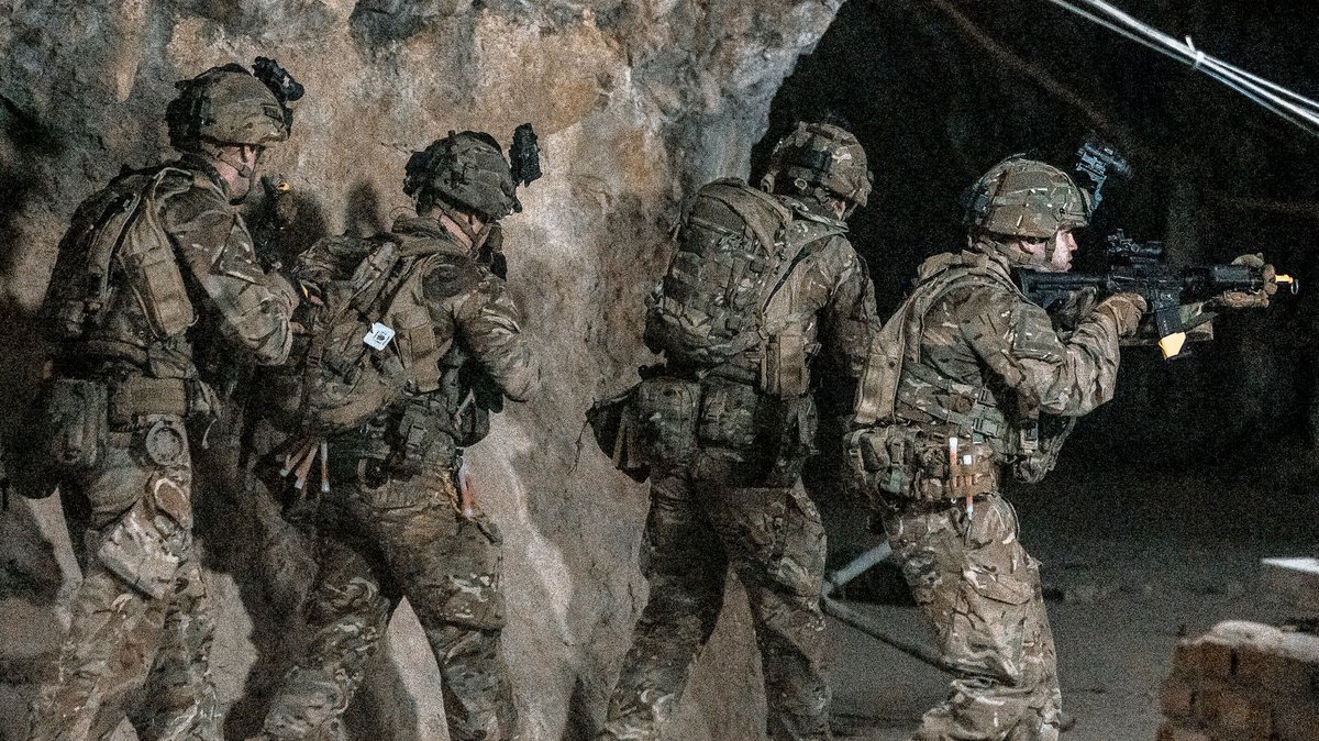 British Royal Marines during subterranean warfare training