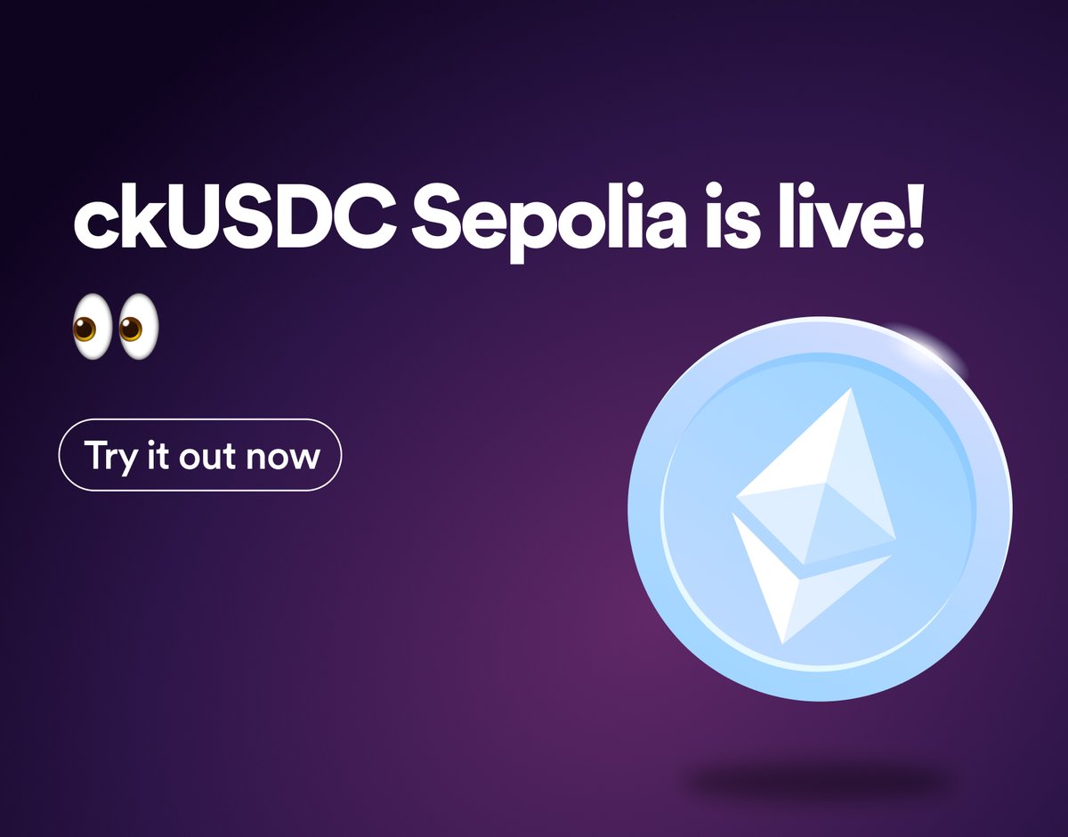 📢Announcing #ckUSDC testnet on #Sepolia!

ckUSDC Sepolia, a digital twin of #USDC Sepolia on #ICP, marks a key step towards ckERC20 #tokens.

Mint your ckUSDC Sepolia now 👇
forum.dfinity.org/t/cketh-a-cani…