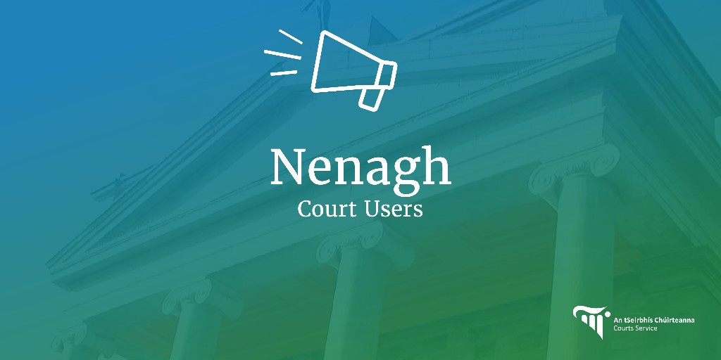 📢📢 Nenagh - Circuit Court - Jury Notice - 24 April 2024 - Cancellation The Jury Panel that attended Nenagh Circuit Court this morning Tuesday 23 April 2024 are not required to return for Jury Service tomorrow Wednesday 24 April 2024. 🔗 bit.ly/3JxZJAM #CourtsService