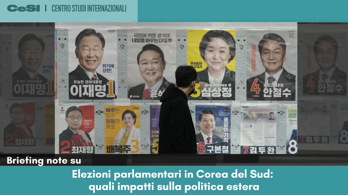 📌Il 10 Aprile 2024 si sono tenute in #CoreadelSud le #elezioni valide per l’Assemblea Nazionale: i risultati vedono l’opposizione in netta maggioranza.

🔍Ecco l'analisi pubblicata sul nostro sito: cesi-italia.org/it/articoli/el…

#cesiitalia