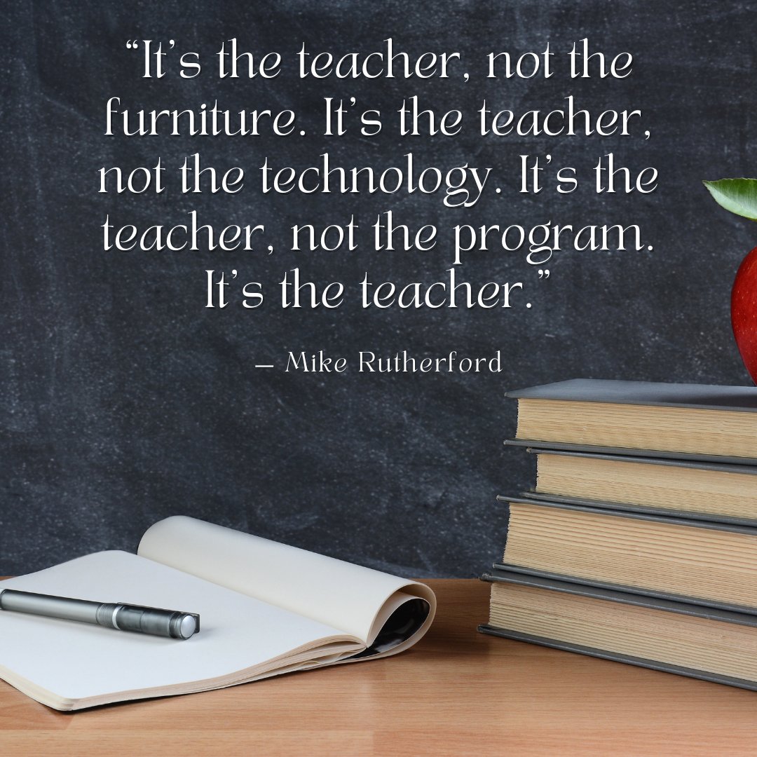 A good reminder that in a world with so many great educational resources at our disposal, nothing is more influential than the teacher. #EduInfluence