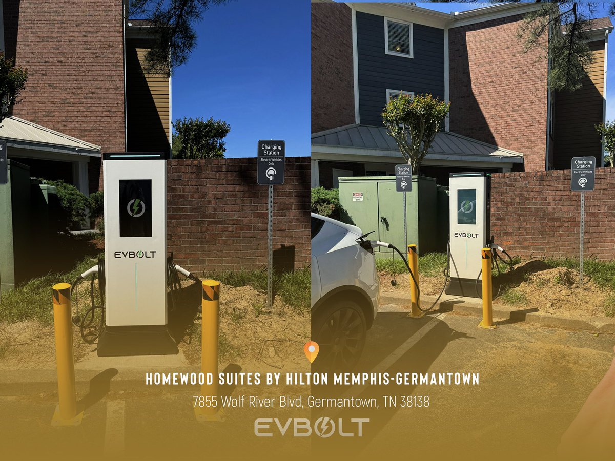 Green up your ride at Homewood Suites by Hilton Memphis!🌿⚡
📍 7855 Wolf River Blvd, Germantown, #TN 38138

#electricvehicle #evchargingstation #evchargers #electricvehiclechargingstation   #technology #USA #evinfrastructure #EV #Canada #environment #tesla #evcars