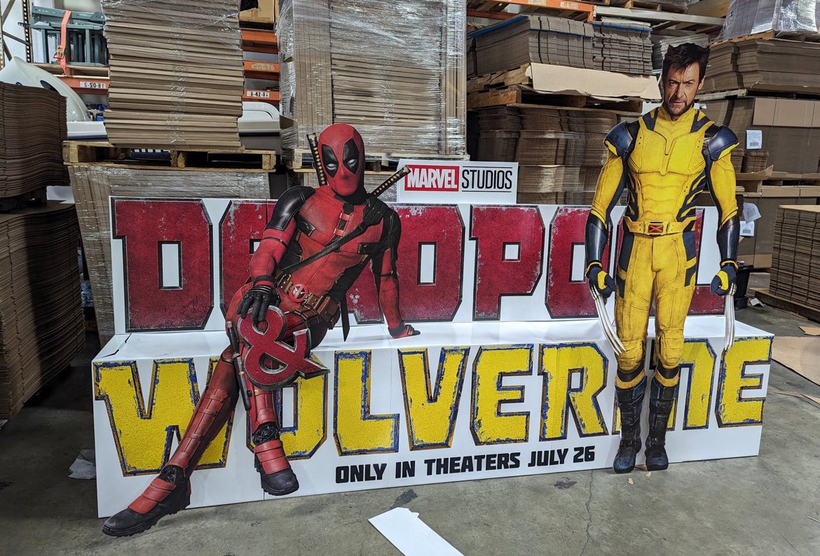 New look at the #DeadpoolandWolverine standee.