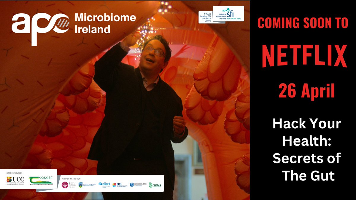 On April 26th tune in to Netflix to discover our research and how the power of the microbiome can 'hack your health'. @scienceirel @UCCResearch @TeagascFood 📽️ youtube.com/watch?v=VwfuJr…