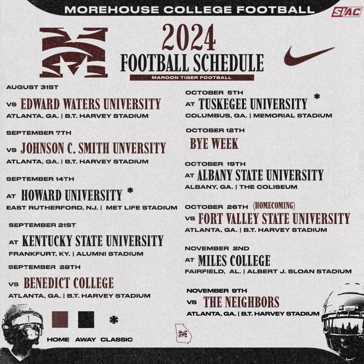 𝐀 𝐧𝐞𝐰 𝐞𝐫𝐚 𝐛𝐞𝐠𝐢𝐧𝐬.. Our opponents for the 2024 season. #BleedMaroon | #UnCommon