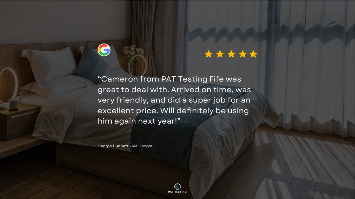 pattestingfife's tweet photo. Thrilled to share some wonderful feedback from our recent visit to a charming Airbnb in Kinnesswood! 🌟

✨ A big thank you to George for trusting PAT Testing Fife to ensure the safety and compliance of your lovely space. Looking forward to next year!

#CustomerFeedback https://t.co/uSVQuiMh8s