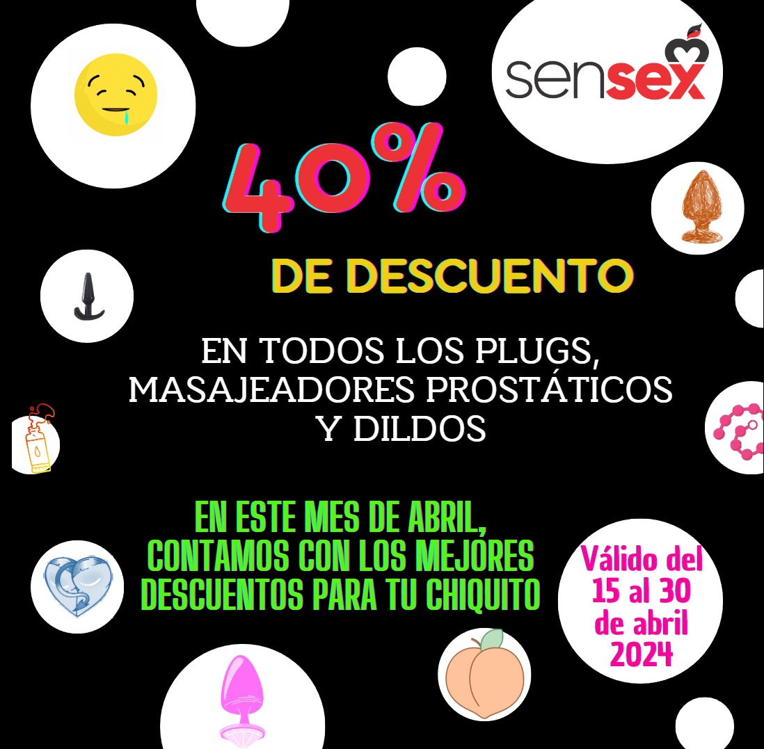 40% de descuento en todos los plugs, dild0s y masajeadores pr0státic0s 🥳
Válido hasta el 30 de abril 2024

#sensexalovelyplace #salusexualyreproductiva  #tiendaparaadultos #enviosnacionales #ventaporcatalogo #descuentos #promociones