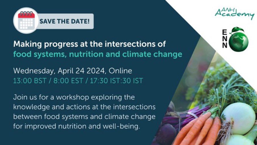 Join us in this webinar tomorrow at 3pm EAT as we speak about “Making progress at the intersections of food systems, nutrition & climate change.” I’ll highlight how we @aphrc & partners @CIFOR_ICRAF @uonbi @TheSmithSchool @LSHTM @lborouniversity @PelumKenya are closing key gaps