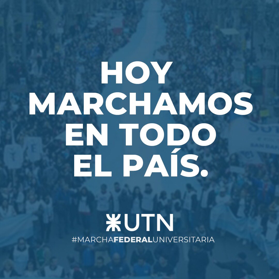utnfra's tweet photo. Hoy nos movilizamos en la defensa de la educación pública, la ciencia y el sistema universitario nacional. 

Hoy, es necesario visibilizar la grave situación de desfinanciamiento de la educación pública, particularmente de las universidades. 

#UTN #UniversidadPúblicaSiempre https://t.co/gIoJ7UmTtm