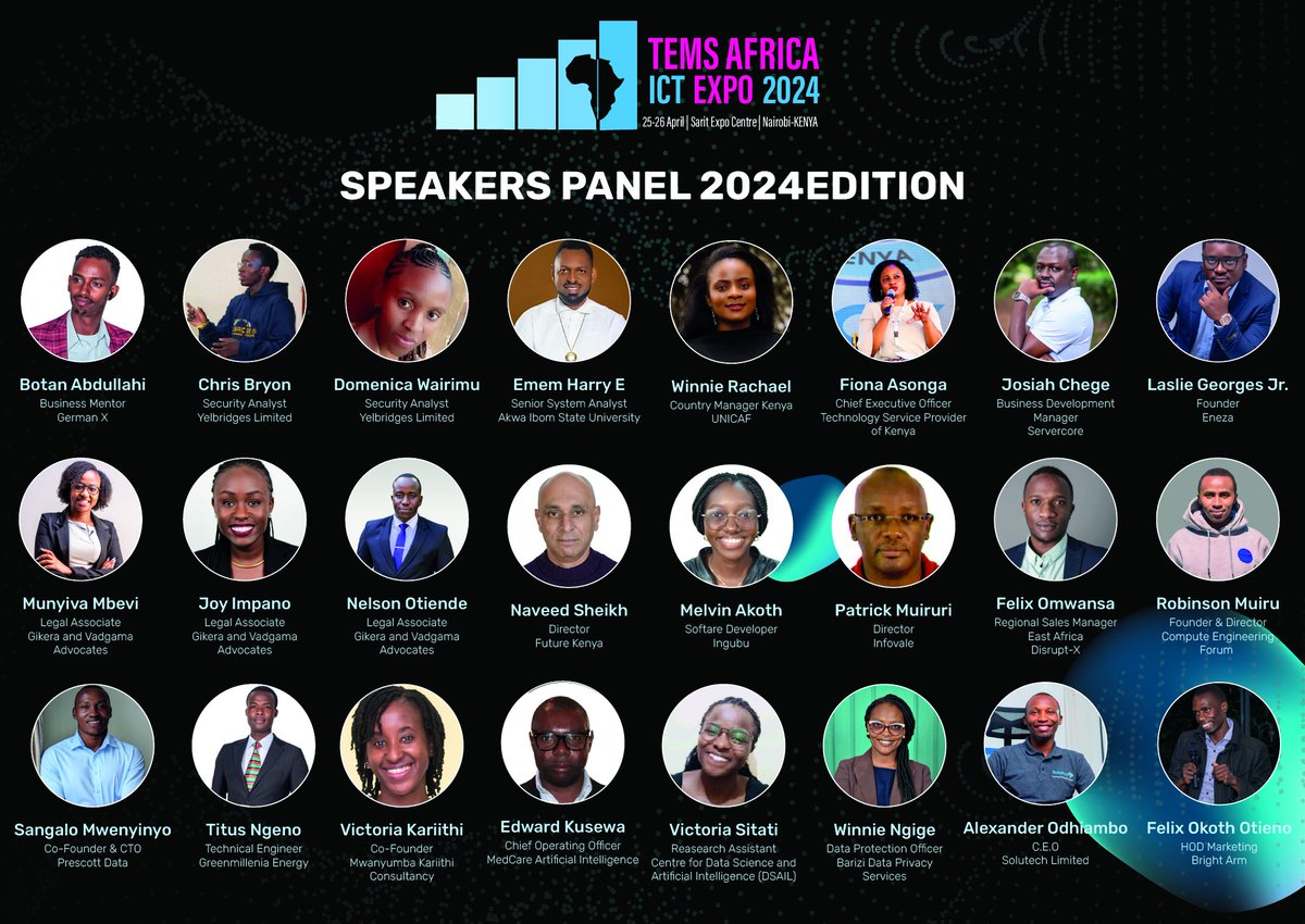 TEMSICTEXPO's tweet photo. The awaited @TEMSICTEXPO  2024 is here at @SaritThe  Expo Centre. Come interact with top tech Exhibitors, Speakers, Delegates &  Visitors. To view the Conference Programme, please click this link:  https://t.co/YxBURQ255Y
Have you registered to attend? Visitor registration is free via this link: https://t.co/0D2iq2Uj61
The events start at 9am and closes at 5pm, as from 25th - 26th April 2024.
For inquiries; Email: sales@temsafrica.com, james@temsafrica.com Call / WhatsApp: +254 772 870800.
#techevent #conference #ICT #cybersecurity #AI #electricalskills #electricaldesign #Efficiency #upskilling #socialimpact #DataProtection #datalaws #ai #blockchain #artificialintelligence #data #networking #routers #serverhost #filestorage #fintech #ecommerce #globalrounter #CloudServers #dedicatedservers #iplan #internetprotocal #wan #fibreoptics #fibreproducts #erpsystems
