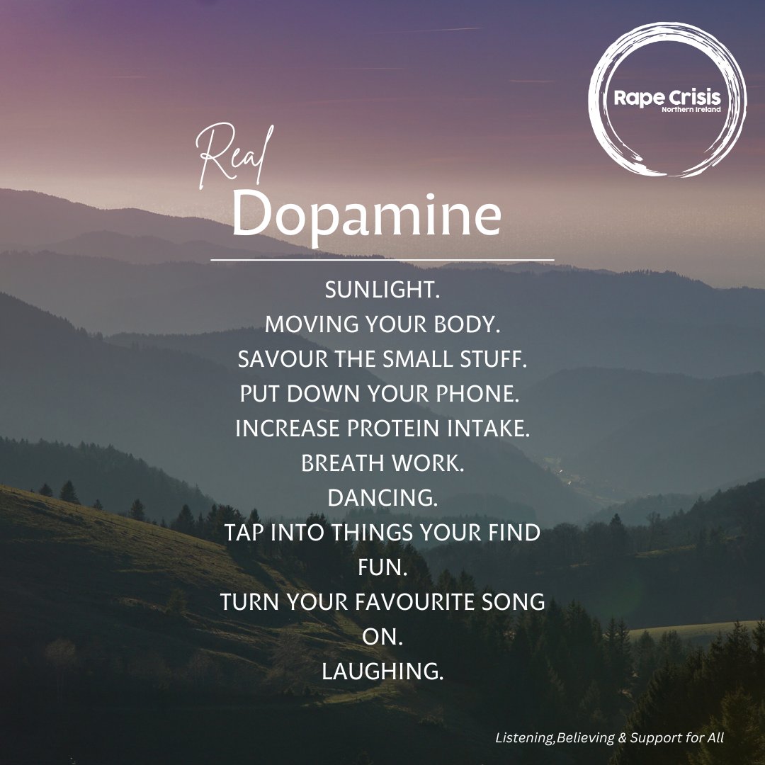 Wellness Wednesday reminder to tap into some 'real dopamine'. We have put together some suggestions to get you started. ❤✨☀