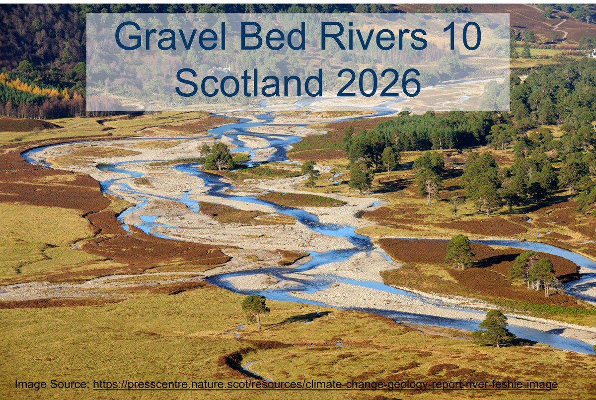 We are excited to be organising the tenth Gravel Bed Rivers conference, in Scotland in September 2026. To help us with planning and to register your interest, please complete the following form: forms.office.com/e/BBgrB2mg91 We hope to see you there! Please RT.