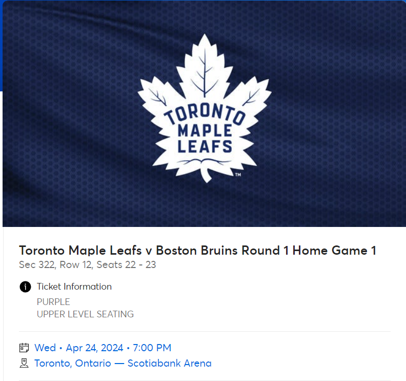 clarkmunroe_'s tweet photo. Hey @petetheheat_...

We're going to Game 3 tomorrow. LFG. Talk about a #YOLO moment. Cannot wait.

#LeafsForever #NHL #StanleyCup https://t.co/vvA1muad5k