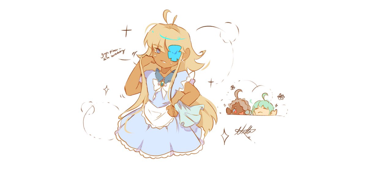 candeltier's tweet photo. 🪽👋🏽Introducing Nitress 505!
You can find her in the evenings working as a host at a maid cafe.

 While it’s not the most glamorous job in the world, it pays the bills unlike her day job as a crime fighting, monster slaying magical girl!!!⚡️✨️
#characterdesign #アニメーション https://t.co/VjJrceKrUB