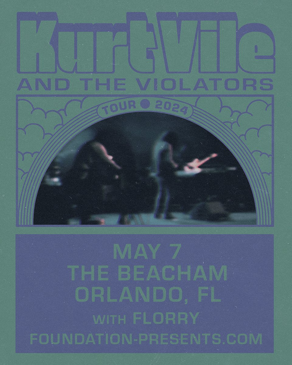 ⚠️ @KurtVile & The Violators make their long-awaited return to Orlando in just TWO WEEKS with @florrymusicband May 7th! ⚡️ Grab your tickets ASAP • foundation-presents.com