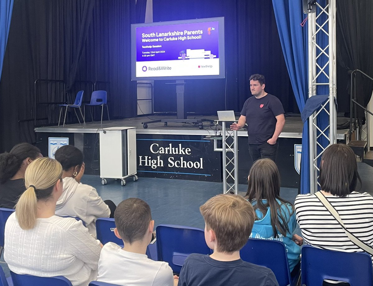 Another great @texthelp session underway with the parents/carers & learners from across the @CarlukeHS learning community. Reminding everyone that R&W is available to ALL @EducationSLC in school & at HOME 💜#itsslc @SLCDigitalEd @SLCLiteracy @CHSLearningHub