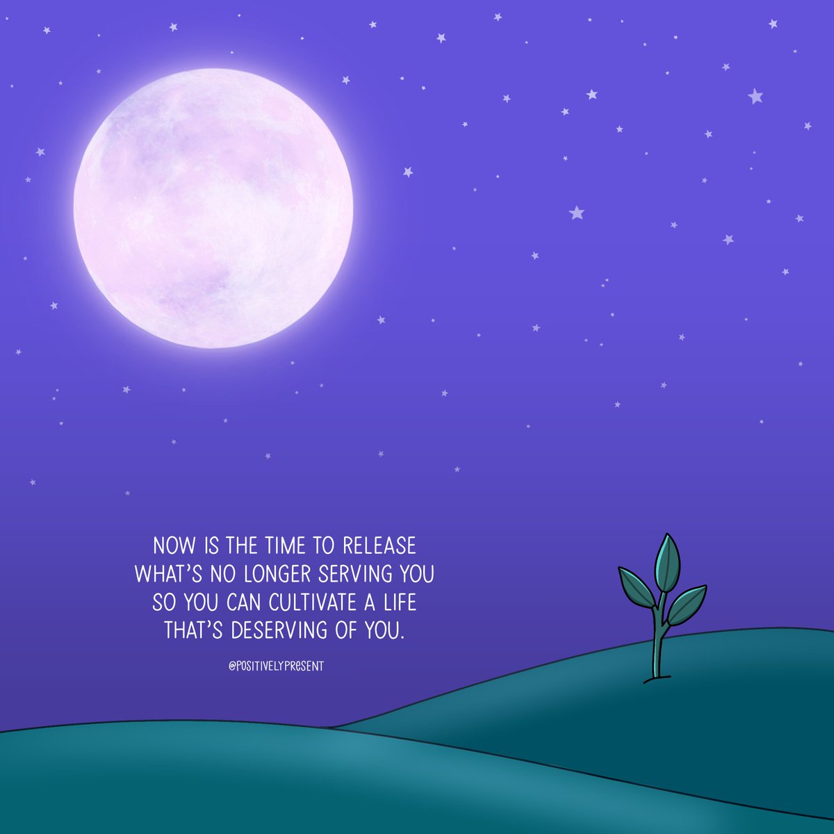 Today’s the pink full moon. Time to release what’s no longer serving you!