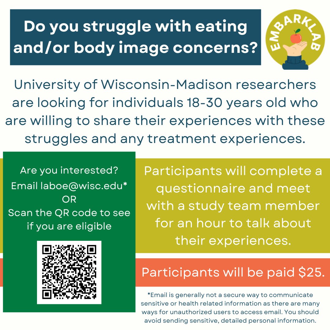 If you are a college student (undergrad/grad) and you struggle with eating/body image concerns, you may be eligible for our paid study! #paidstudy #virtualstudy #eatingdisorders #bodyimage #collegestudents