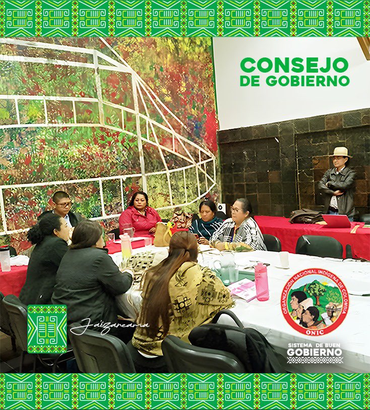 GerardoJumi's tweet photo. #RepresentandoONIC 🍃
Estuvimos con el Consejo Mayor de Gobierno de la Organización Nacional Indígena de Colombia (ONIC)en la preparación de la COP 16 -Conferencia de las Partes del Convenio sobre la Diversidad Biológica. 🧶 https://t.co/REN0AYNnrd