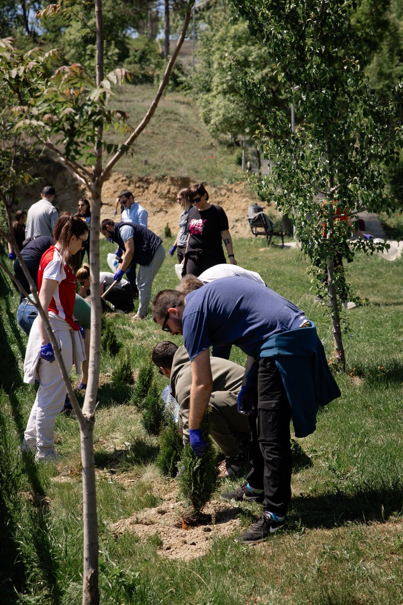 SingularGroup's tweet photo. In honor of #EarthDay, we did an eco-friendly team activity - planting trees to increase green spaces in the small Macedonian town of Negotino. 🌲 

📷 Huge thanks to Ratko, our Systems Engineering Team Lead, for capturing such precious moments!  #SingularTeam #TeamBuilding https://t.co/txU6U6UFJJ