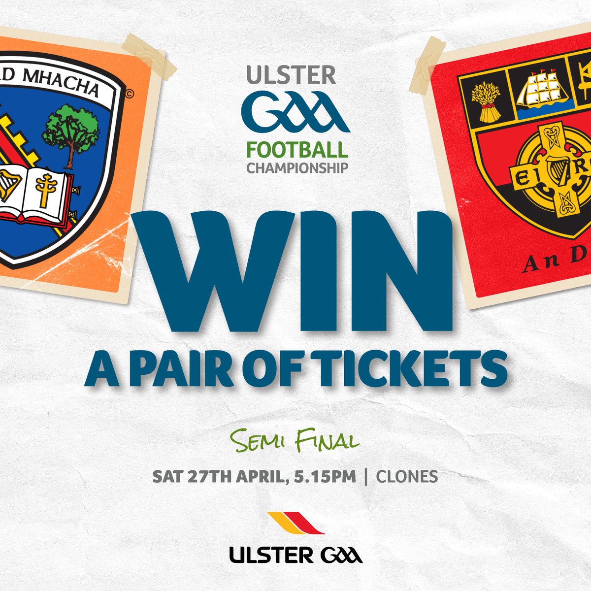 🎉 Ticket Giveaway! 🎉 Retweet this post & follow Ulster GAA for a chance to WIN 2⃣ TICKETS to @Armagh_GAA v @officialdowngaa! 🎟️🎟️ Winner announced tomorrow! Buy tickets ⬇️ ticketmaster.ie/ulster-senior-… No sales at venue. Buy in advance online & in selected stores #Ulster2024