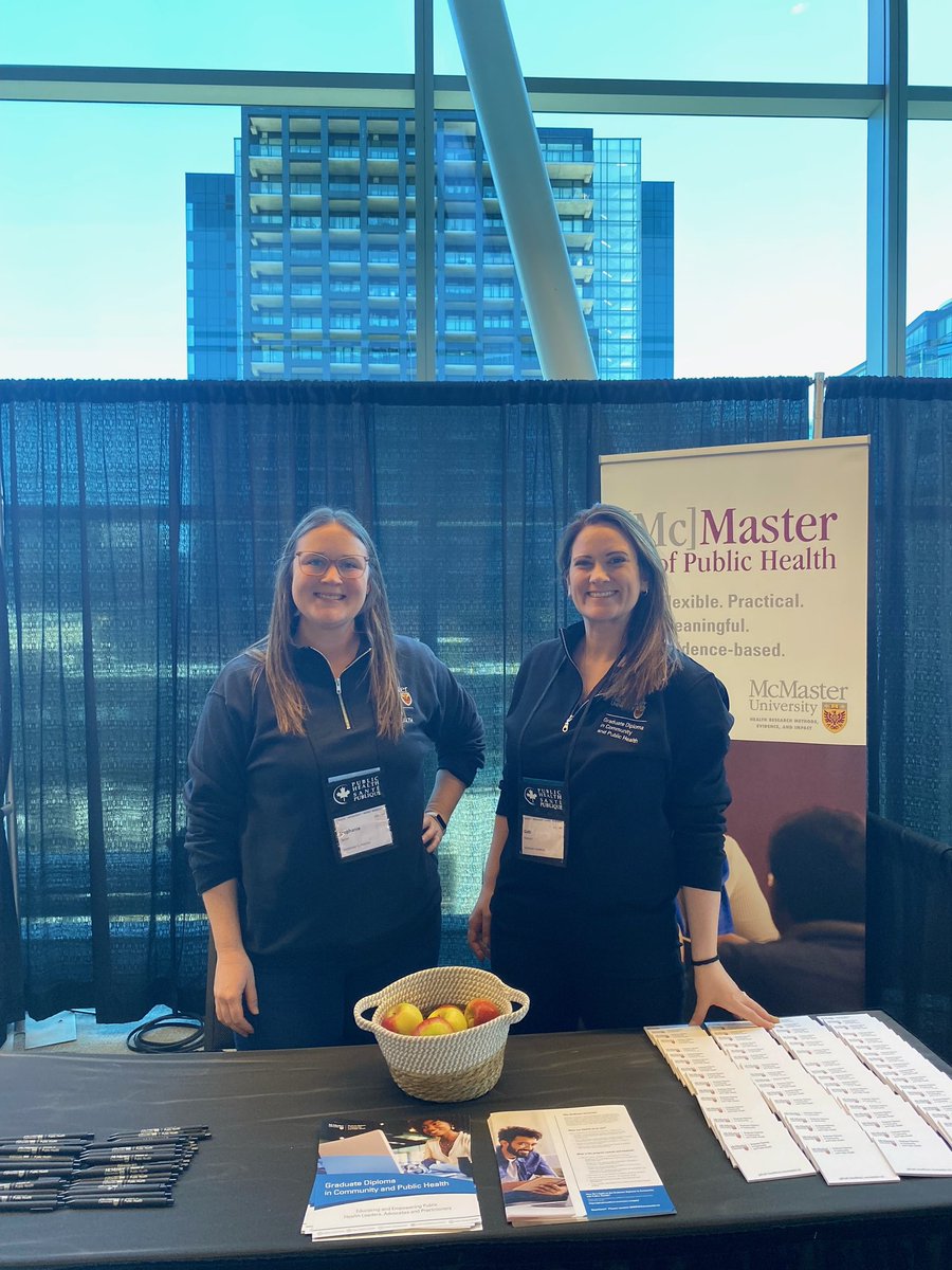 Are you in Halifax for Public Health 2024 ? #ph24sp Come check out the McMaster Public Health booth! Our incredible team are there to answer your questions about the Master of Public Health & Graduate Diploma in Community and Public Health. @MPHMcMaster @HEI_mcmaster @CPHA_ACSP