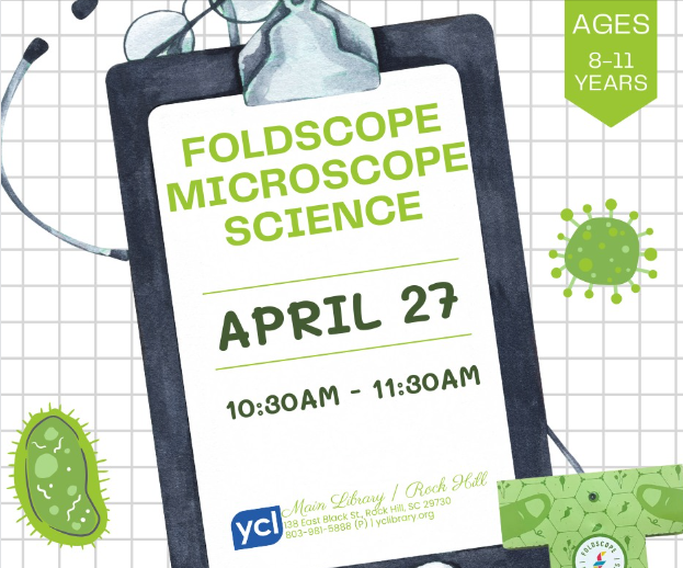 Yes!! Another @TeamFoldscope event at the @Beamer_YCL in Rock Hill!! And you will leave with your own Foldscope Mini!!

🔬🔬🔬

Sign up here: tinyurl.com/22ztdzbx

#microscopy #Foldscope #ScienceIsFun #STEAM #FearlessMicroscopy