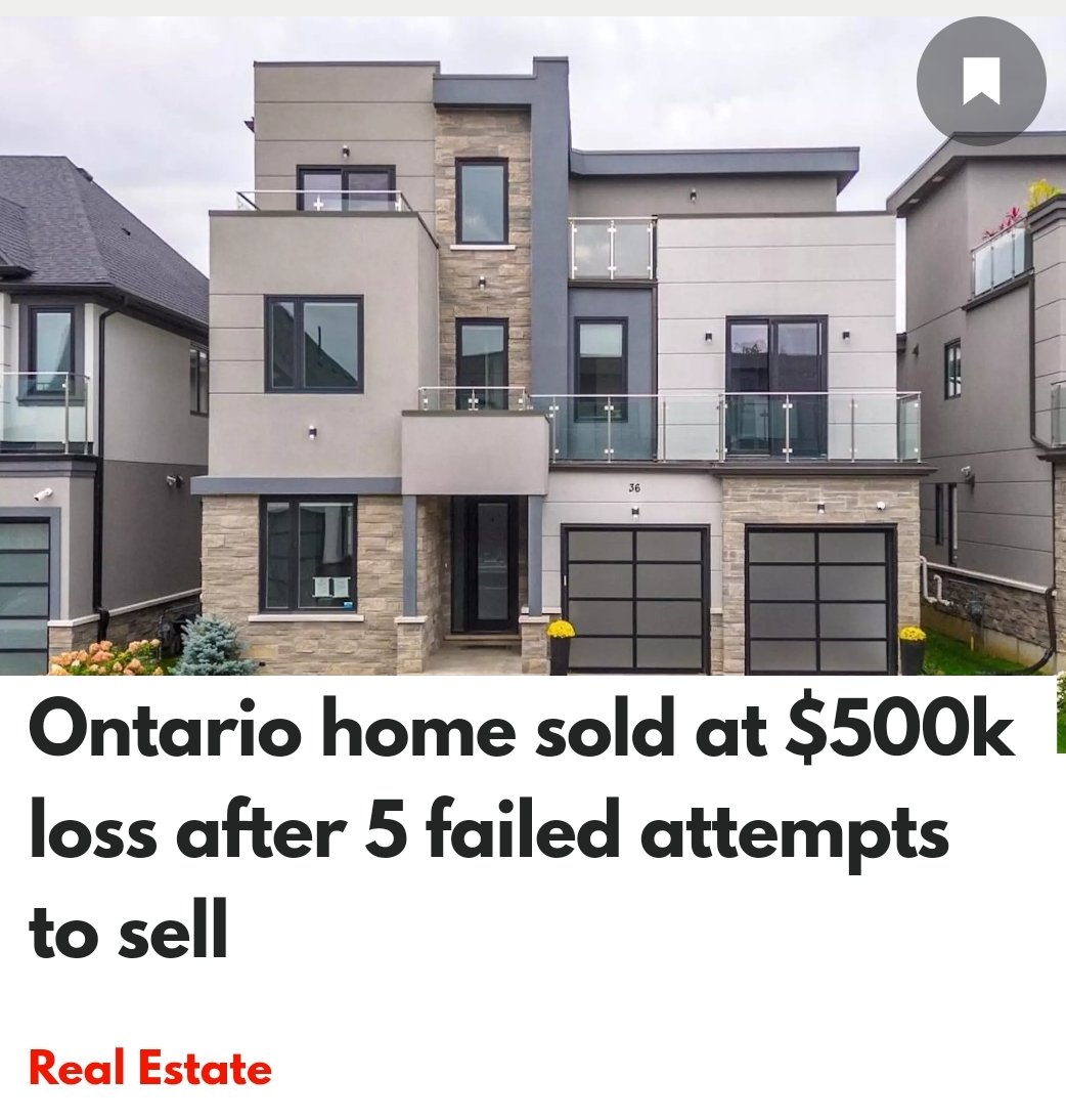 'Stunning $500K Loss' Ontario Home's Real Estate Rollercoaster Ends in Desperate Sale After Five Market Flops 👇🏽 blogto.com/real-estate-to…