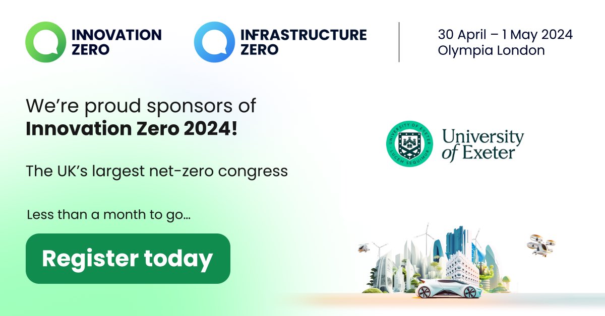 Prof Tim Lenton will speak @_InnovationZero next week about how 'tipping points' drive systemic change, drawing on findings from the Global Tipping Points Report. @GSI_Exeter @BezosEarthFund #GreenFutures

🗓️10.35am, 30 April
📍Olympia, London

Register: innovationzero.com/2024-programme