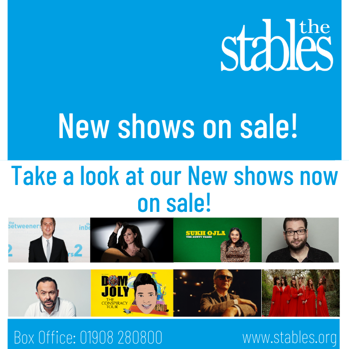 Take a look at our New shows now on sale! New shows go on sale all the time. To make sure you never miss out on the latest list, why not become a Friend of @StablesMK Latest list 👇 stables.org/new-on-sale